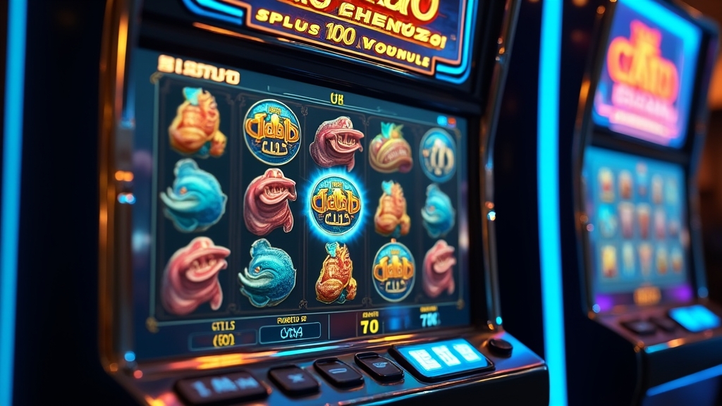 Close-up of Big Bass Splash demo features on a glowing slot machine screen
