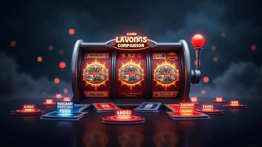 Casino bonus comparison cards around a Big Bass Splash slot in a dark setting